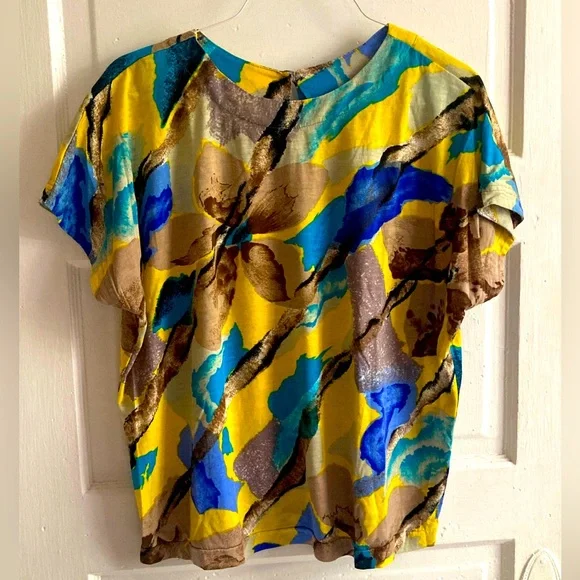 Vintage Colorful Abstract Top - Picture 1 of 6